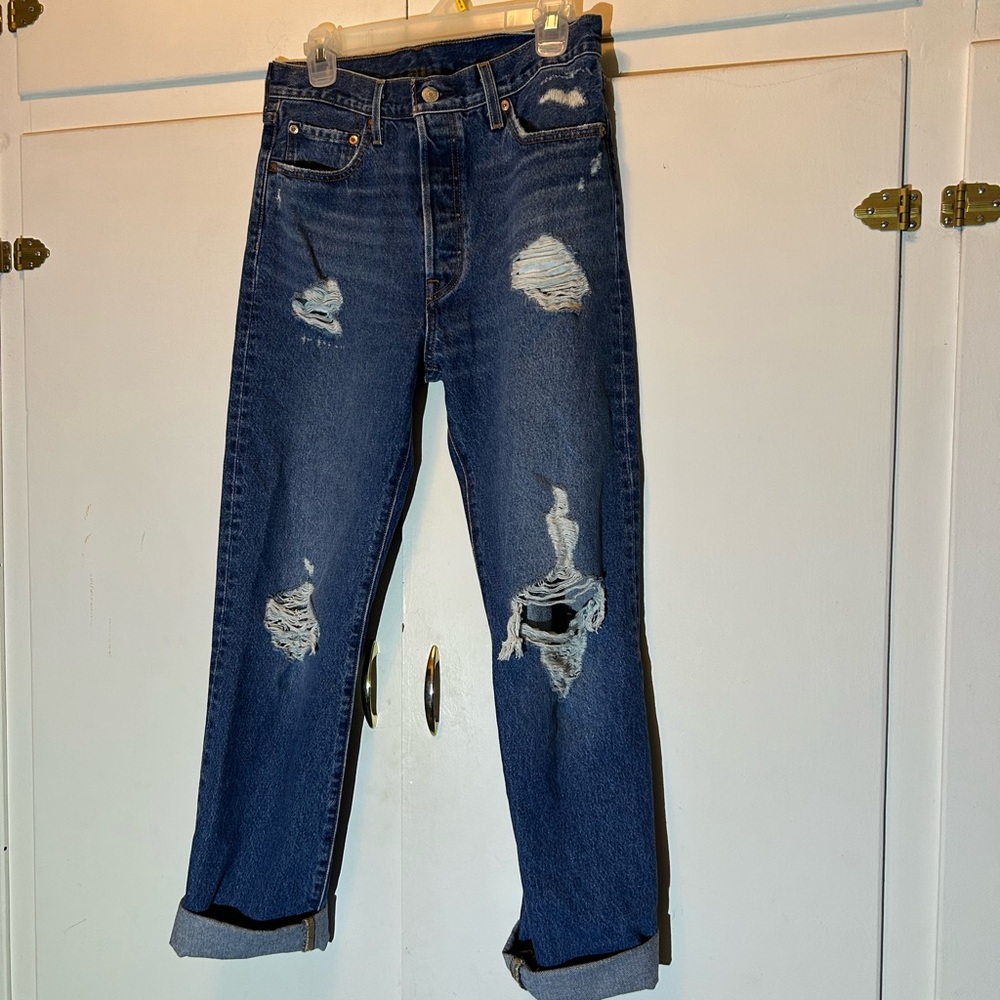 Levi's 501 Original Straight Leg Button Fly Jeans Size W29 L32